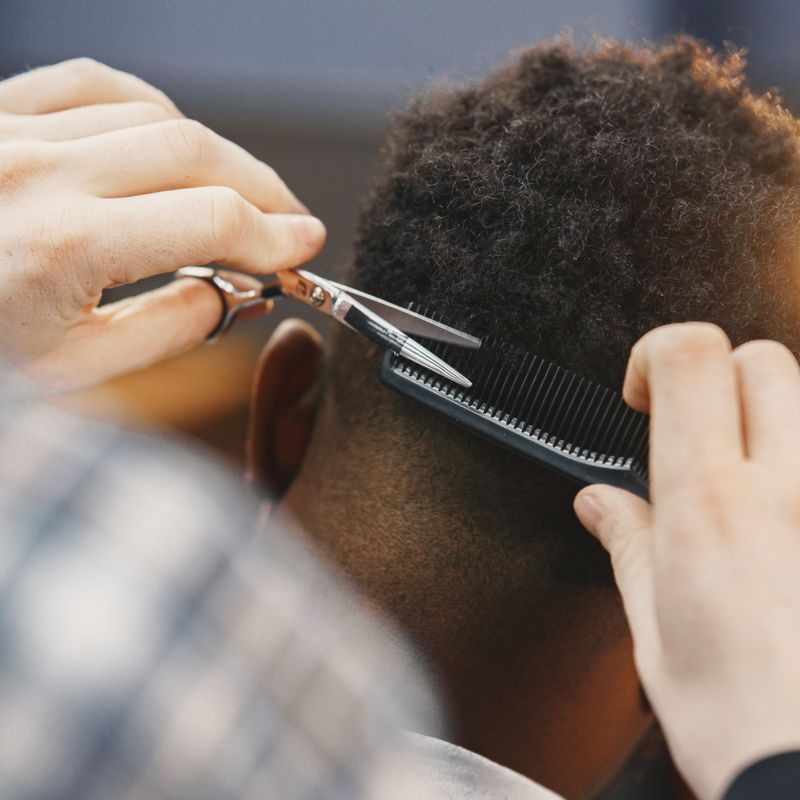 Beard trim and lineup at Broadmoor Barbers