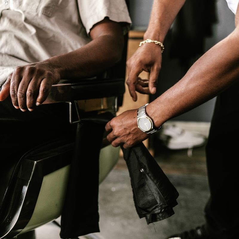 Hot towel shave at Broadmoor Barbers