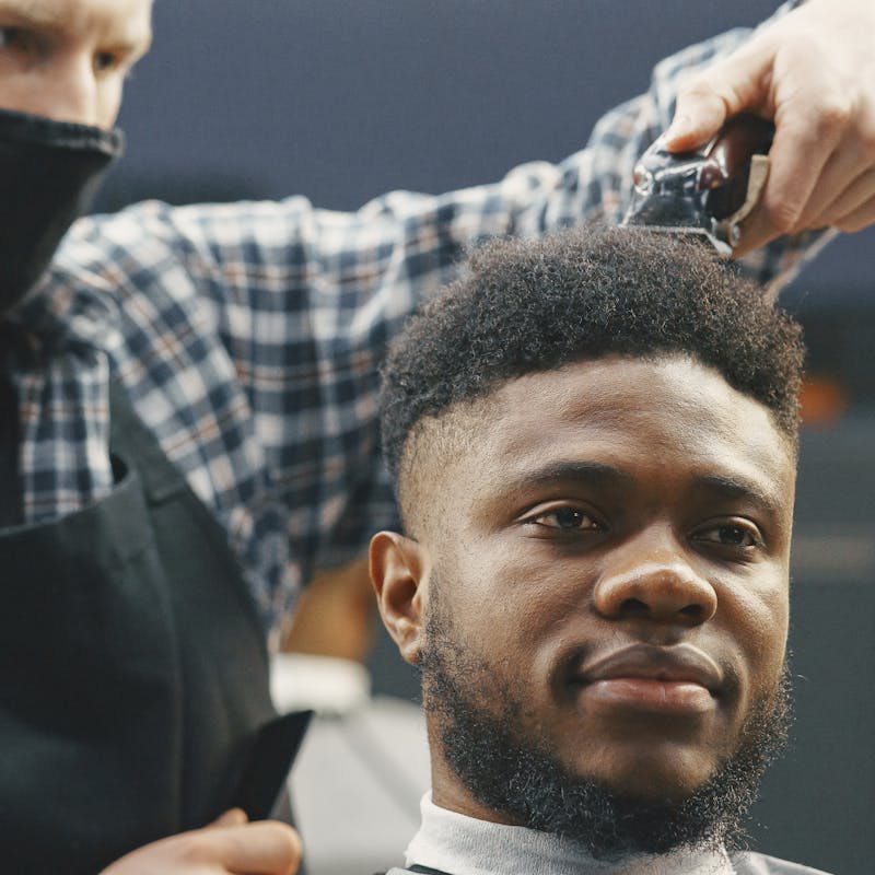 Hair lineup at Broadmoor Barbers
